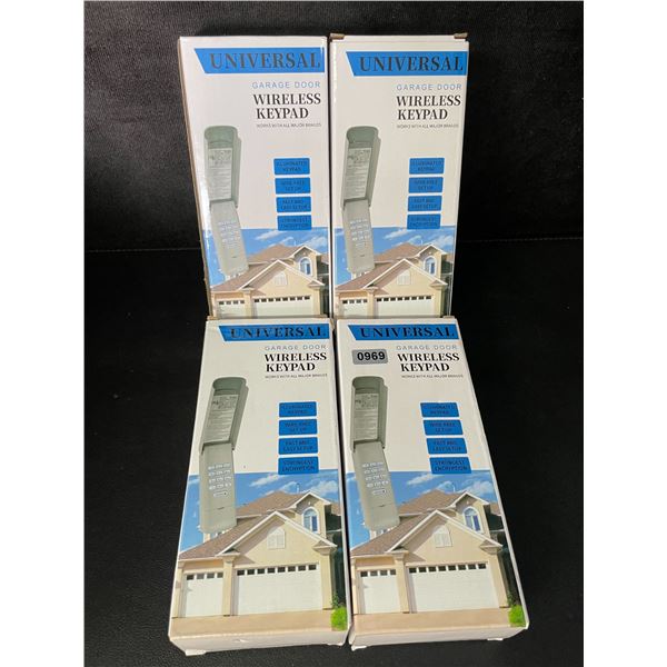4 Universal Garage Door Wireless Keypads - Works with All Major Brand - New