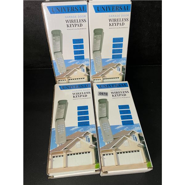 4 Universal Garage Door Wireless Keypads - Works with All Major Brand - New