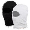 Image 1 : 3 2-Packs of Fuzzy Balaclava Face Masks for Men/Women - Black/White Color (6 Total) - New