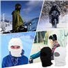 Image 6 : 3 2-Packs of Fuzzy Balaclava Face Masks for Men/Women - Black/White Color (6 Total) - New