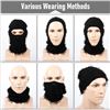 Image 5 : 3 2-Packs of Fuzzy Balaclava Face Masks for Men/Women - Black/White Color (6 Total) - New