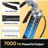 Image 3 : 1 Grease Gun Tool Set; 7000psi Heavy-Duty Pistol-Grip Grease Gun w/ 14oz Capacity - New