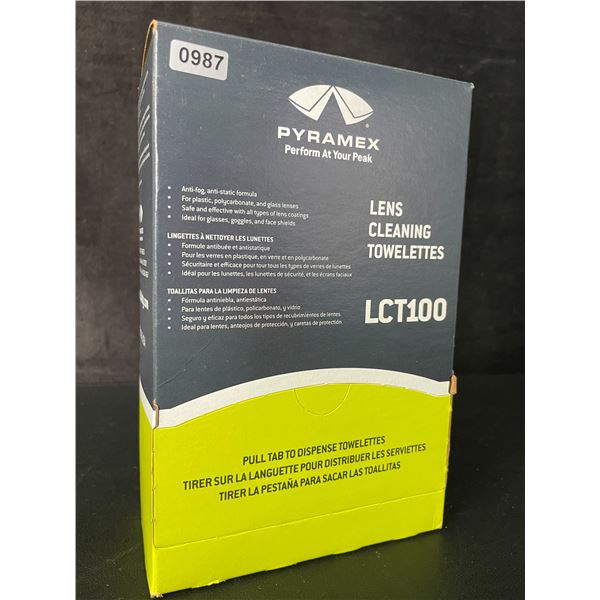1 Box of Pyramex LCT100 Lens Cleaning Towelettes - New