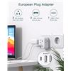 Image 5 : 2-Pack of European Travel Plug Adapters - Wall Plug Extenders/Multi-Outlet Wall Plugs - New