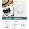 Image 6 : 2-Pack of European Travel Plug Adapters - Wall Plug Extenders/Multi-Outlet Wall Plugs - New
