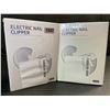Image 2 : 2 Electric Nail Clippers with Built-In Light - Rechargeable Nail Cutters for Baby/Adults - New