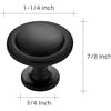 Image 4 : 10-Pack of Ravinte Cabinet Knobs/Drawer Knobs - 1-1/4" Knobs - Matte Black - New