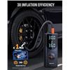 Image 12 : 1 Rehottop Q7 Cordless Portable Tire Inflator/Air Compressor - NEW SEALED!