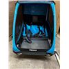 Image 2 : 1 THULE Coaster XT 2-Seater Bike Trailer & Stroller - Blue - Used