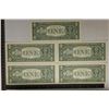 Image 2 : 5-1995 CU CONSECUTIVE SERIAL NUMBERS US $1 FRN'S