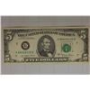 Image 1 : 1977-A US $5 FRN GREEN SEAL NOTE CRISP UNC