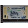 Image 2 : CU POLYMER COLORIZED $5 SOLOMON ISLANDS BILL