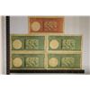 Image 2 : 5-GREEK 50 DRACHMA BILLS. ONE WITH INK ON IT
