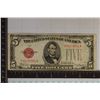 Image 1 : 1928-C US $5 US NOTE, RED SEAL