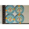 Image 1 : 4-FITZGERALDS$1 RENO NEVADA CASINO CHIPS