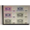 Image 2 : 6-1992 BOSNIA BILLS: 10, 25, 50 & 3-100 DINARAS