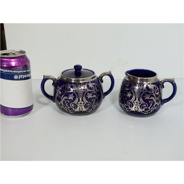 3PC SERVICE À CAFÉ (BLEU/ARGENT)