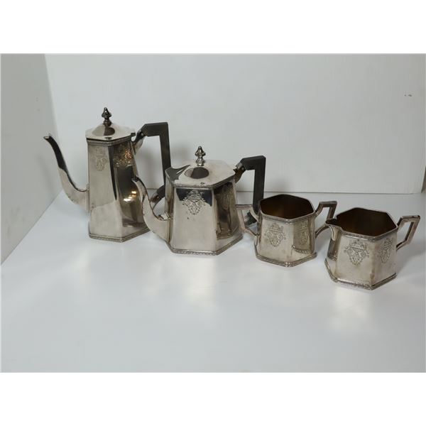 4PC SERVICE À THÉ ET À CAFÉ PLAQUÉ ARGENT BENEDICT PROCTOR CANADA