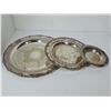 Image 1 : LOT: 3 PLATEAUX CIRCULAIRES EN PLAQUÉ ARGENT « REPRODUCTION ANGLAISE ANCIENNE » ASST