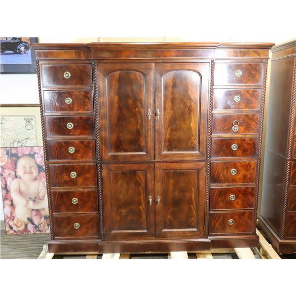 COMMODE HAUTE 4 PORTES 14 TIROIRS 70"x19"x66"