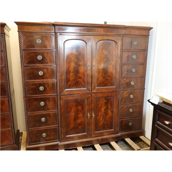 COMMODE HAUTE 4 PORTES 14 TIROIRS 70"x19"x66"