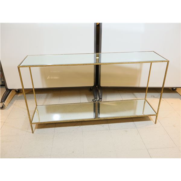 TABLE EN MÉTAL AVEC MIROIRE 55"x14"x30"