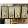 Image 1 : SERIE DE 4 PEINTURES ASIATIQUE GRUE ET FLEURS 35"x17.5" ch