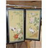 Image 3 : SERIE DE 4 PEINTURES ASIATIQUE GRUE ET FLEURS 35"x17.5" ch