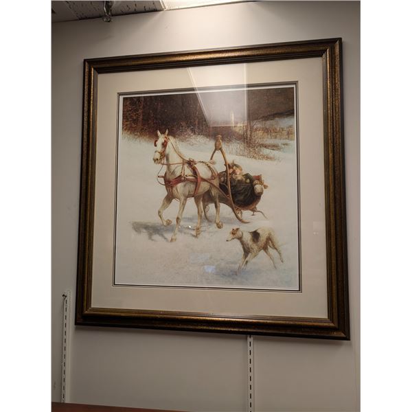 PEINTURE TRAÎNEAU 33"x36"