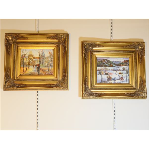 LOT DE 2 PEINTURES HUILE SUR TOILE PAR TIM WARD, PAR DEMEES »