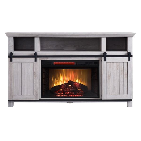 FOYER ÉLECTRIQUE BOLDFLAME CHÊNE BLANC LAVÉ