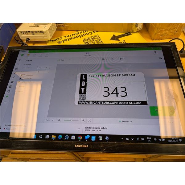 TÉLÉVISION 55" 1080 SAMSUNG LN55C630K1F AVEC SUPPORT MURALE *SANS TELECOMMANDE*