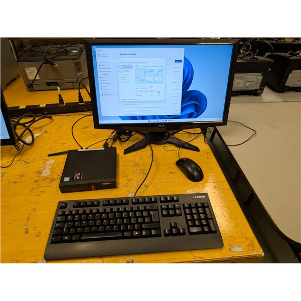 ORDINATEUR MINI LENOVO M720q i5-8400T AVEC ECRAN 22"