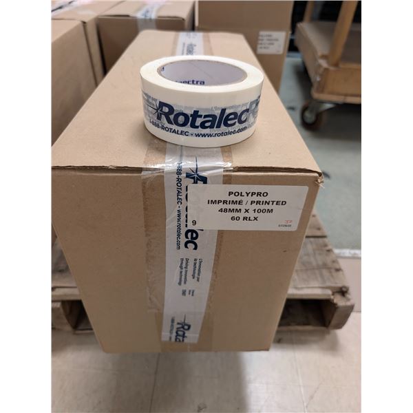 BTE DE 60 ROULEAUX DE RUBAN D'EMBALLAGE AVEC LOGO