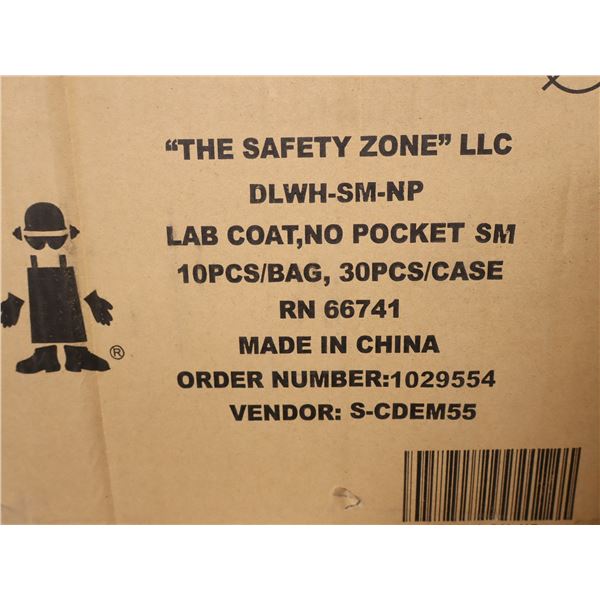 BTE DE 30 BLOUSE DE LABORATOIRE EN POLYPROPYLÈNE GR:SM