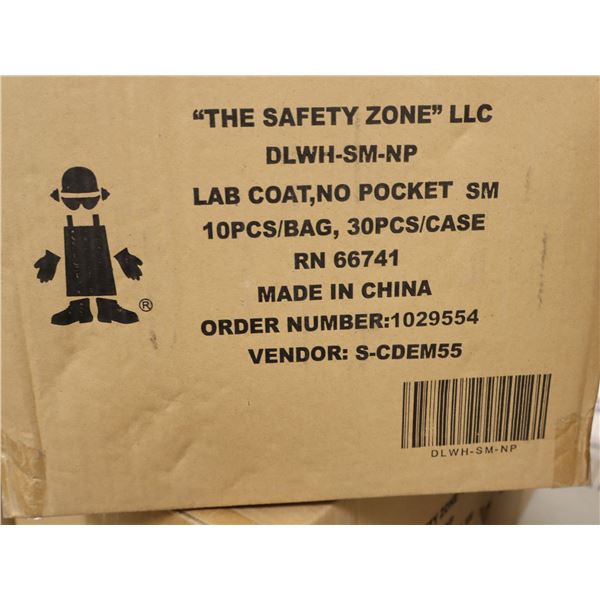 BTE DE 30 BLOUSE DE LABORATOIRE EN POLYPROPYLÈNE GR:SM