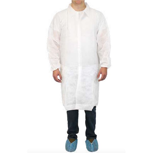 BTE DE 30 SARRAUS DE LAB POLYPROPYLÈNE GR. SM SAFETY ZONE #DLWH-SM-NP