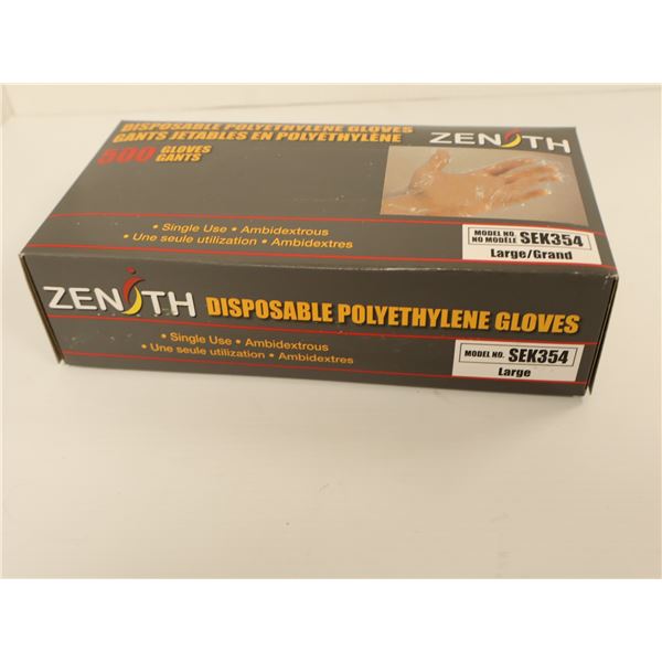 BTE DE 500 GANTS JETABLES POLYÉTHYLÈNE GR:L