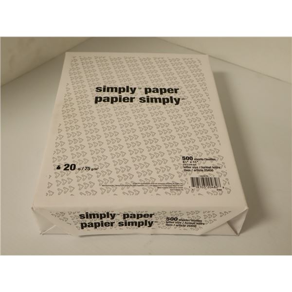 RAME DE 500 PAPIER D'IMPTIMANTE BLANC 8.5"x11"