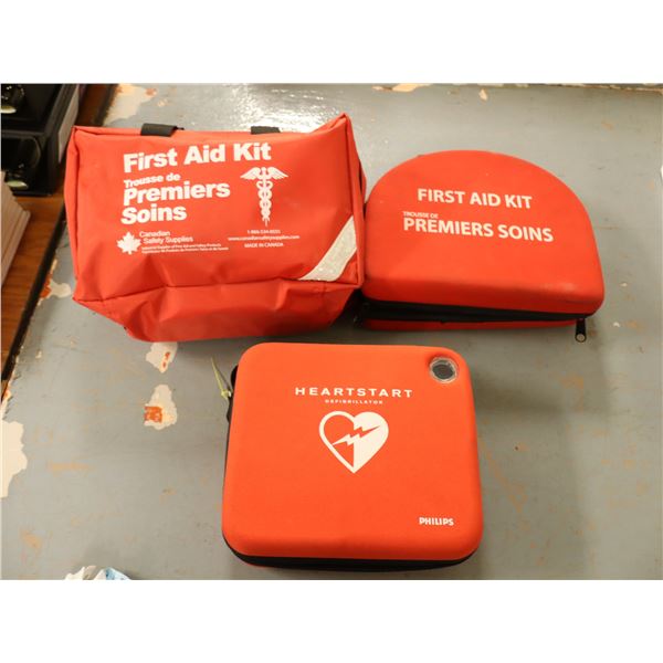 LOT DE 3 ITEMS DE PREMIERS SOINS (HEART START À DES FINS DE FORMATION UNIQUEMENT)