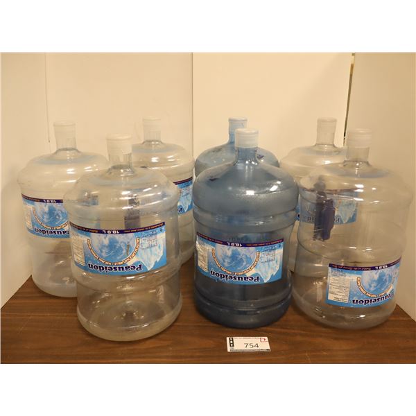 LOT DE 7 BOUTEILS D'AU 18L VIDE