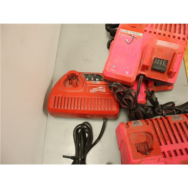 LOT DE 43 CHARGEURS MILWAUKEE