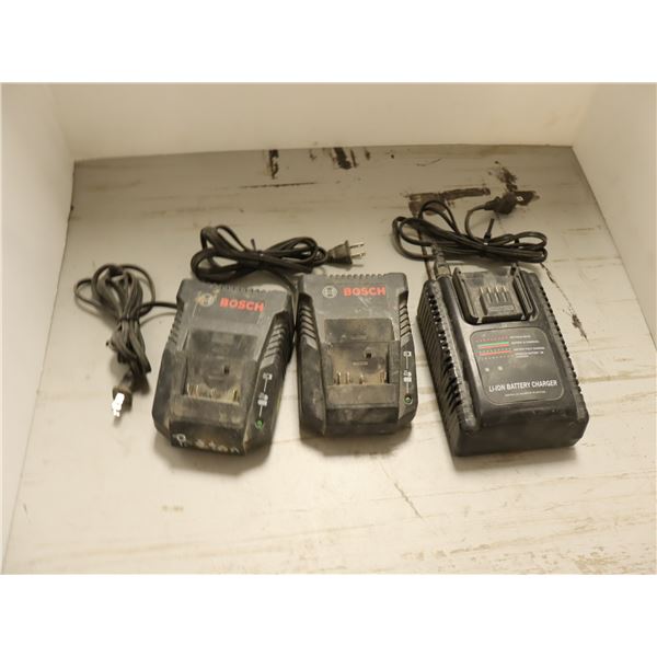 LOT DE 3 CHARGEURS BOSCH ASST