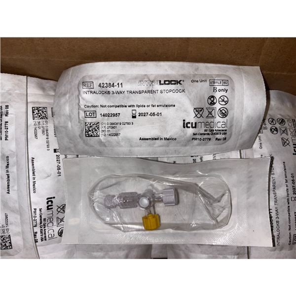 BTE DE 25 INTRALOCK 3-WAY TRANSPARENT STOPCOCK #42384-11