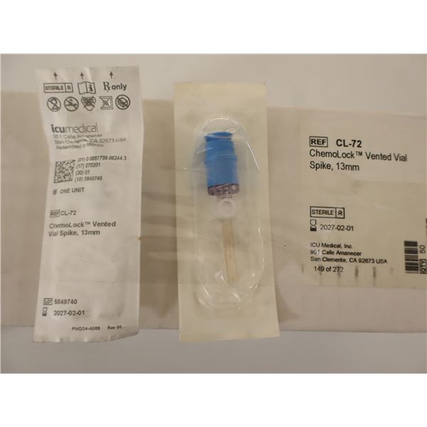 BTE DE 50 CHEMOLOCK VENTILATED VIAL 13MM