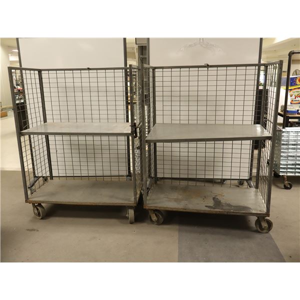 CAGE MOBILE 45"x24"x60" AVEC ÉTAGÈRE (GRIS)