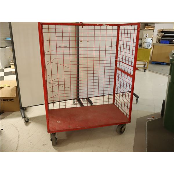 CAGE MOBILE 45"x24"x60" SANS ÉTAGÈRE (ROUGE)