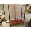 Image 1 : CAGE MOBILE 45"x24"x60" AVEC ÉTAGÈRE (ROUGE)