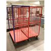 Image 2 : CAGE MOBILE 45"x24"x60" AVEC ÉTAGÈRE (ROUGE)