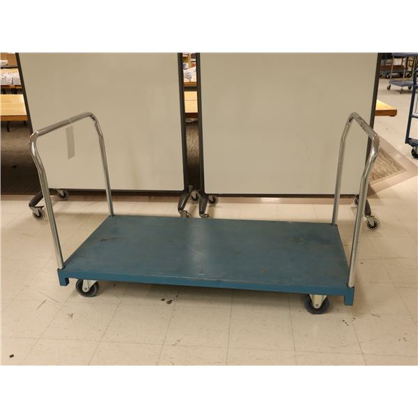 CHARIOT À PLATEAU EN METAL 60"x30" (BLEU)